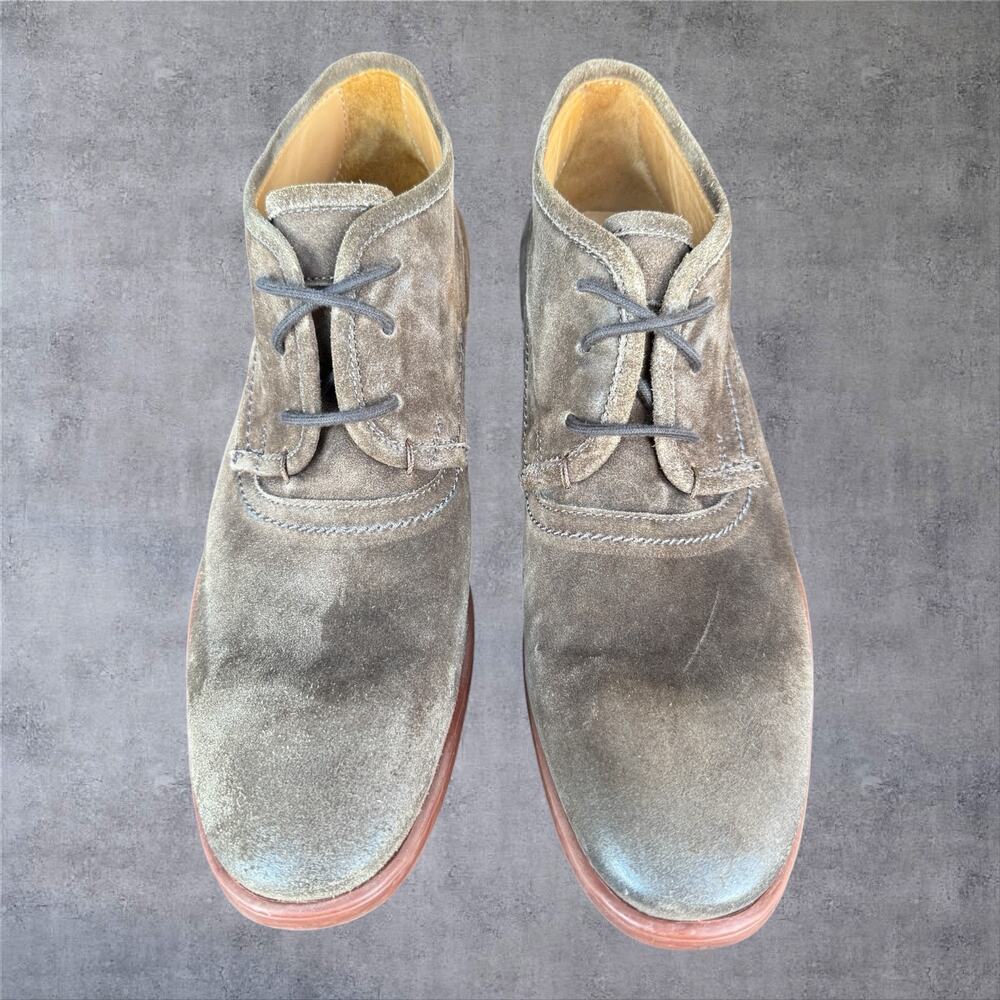 John Varvatos Brown Suede Chukka Boots Mens 9.5 Vibram Distressed Desert Shoe